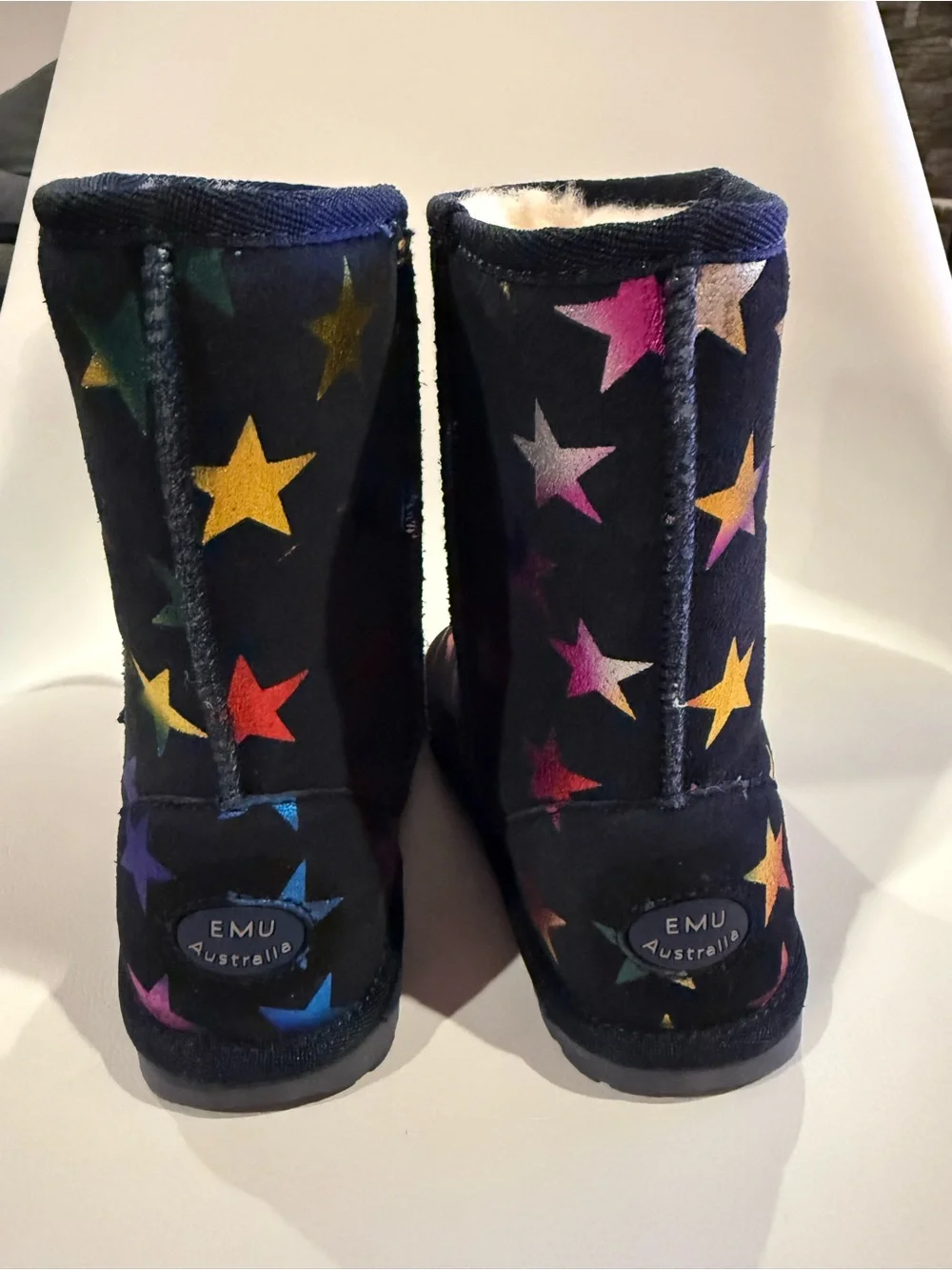 ☀️🌊 Emu Australia Children's Black Star Print Boots NWT